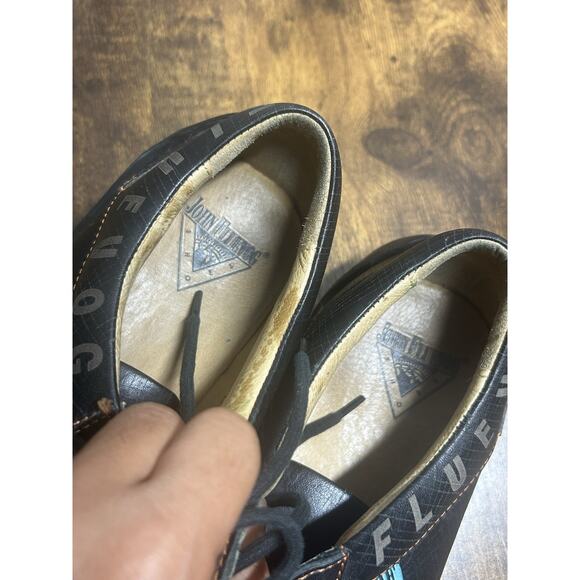 John Fluevog FUTURE ANGEL CHARLES CONTRAST LEATHER SquareToe Men’s Size 12 Y2K - Picture 6 of 12